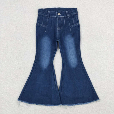 P0457 Blue Flared Pants Girls Jeans