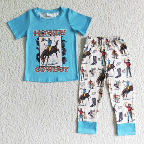 (Boy)Short sleeves shirt long pants suit