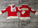 MOQ 8 pcs Custom Style CHIEFS Print Pullover Ziper Shirt Top Girl