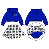 MOQ 8 PCS Each Style Custom style HC Blue Sister Macthes Clothes