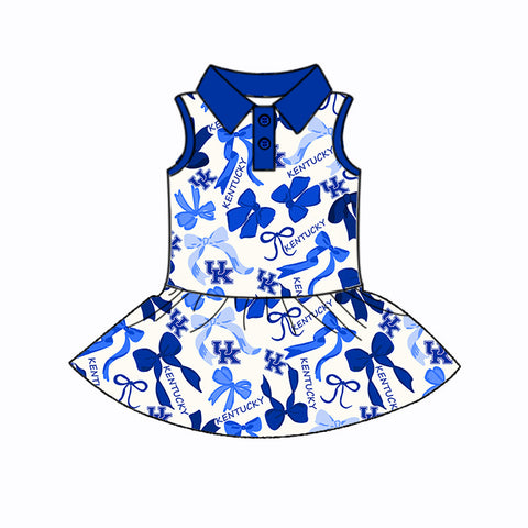 MOQ 8 pcs Custom Style No MOQ UK Bows Team Girl Dress