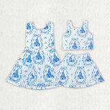 Athletic Wear Bows Castle Yoga Kids Matching Clothes