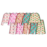 Preorder MOQ 5 pcs Each Style Christmas Santa Stripe Girls Set-2026.8.28