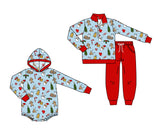 Preorder MOQ 5 pcs Each Style Christmas Snowman Kids Matching Clothes
