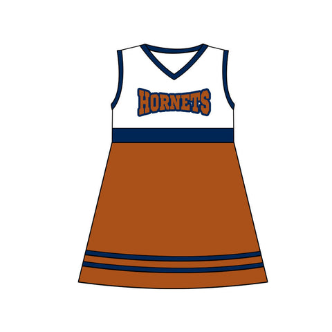 MOQ 8 pcs Custom Style HORNETS Sports Team Cheer Girl Dress