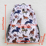 BA0124 Horse riding Kids Backpack Bag