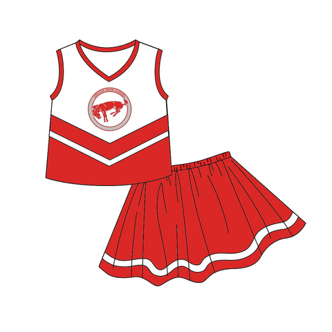 MOQ 8 pcs each style Custom Style Horse Team Girls Skorts Set