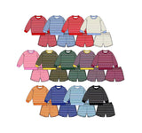 Preorder MOQ 5 pcs Each Style Colorful Stripe Yoga Girls Shorts Set