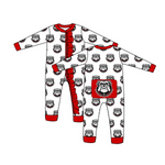 MOQ 8 pcs Custom Style GEORGIA Baby zip romper Girl