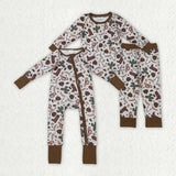 Matching Baby boys cactus cow pajamas clothing