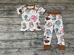 BSPO0120 Cartoon Blue Dog Boy's Pajamas