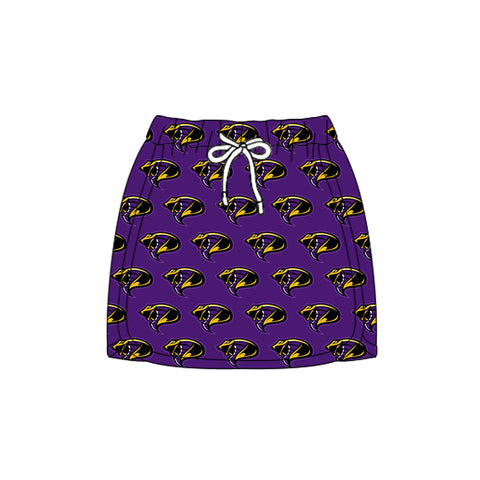 MOQ 8 pcs Custom Style School Team Purple Yoga Skorts Skirt Shorts Lined
