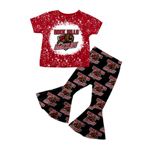 MOQ 8 pcs Custom Style University team Rock Hills Crizzlies Girl Set