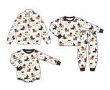 Preorder MOQ 5 pcs Each Style Halloween Dog Pumpkin Kids Matching Clothes
