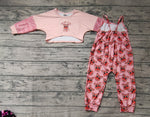 GLP0688 Mommy's little reindeer Jumpsuit 2 pcs Girl's Set