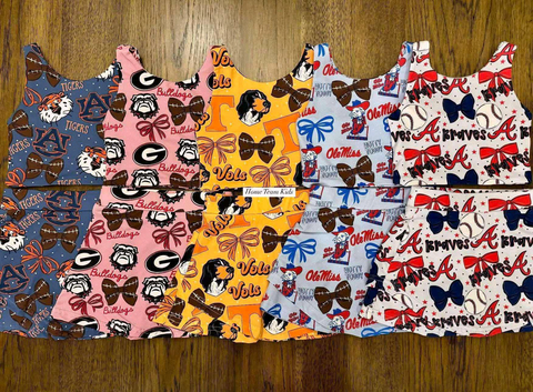 MOQ 8 pcs Each Style Custom Style Team Cheer Girls Skorts Set