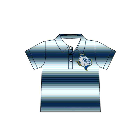 MOQ 8 pcs Custom Style Stripe Team Boy Polo Shirt Top