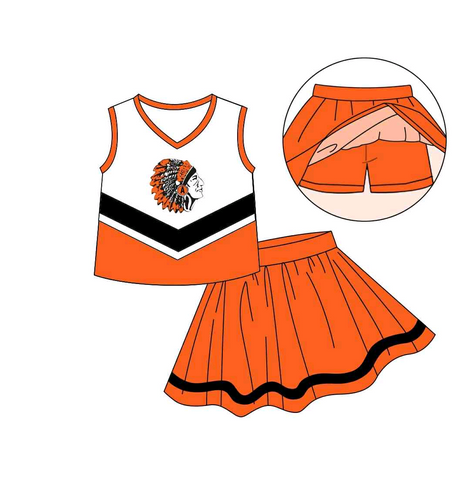 MOQ 5 pcs each style Custom Style Apaches Girls Skorts Set