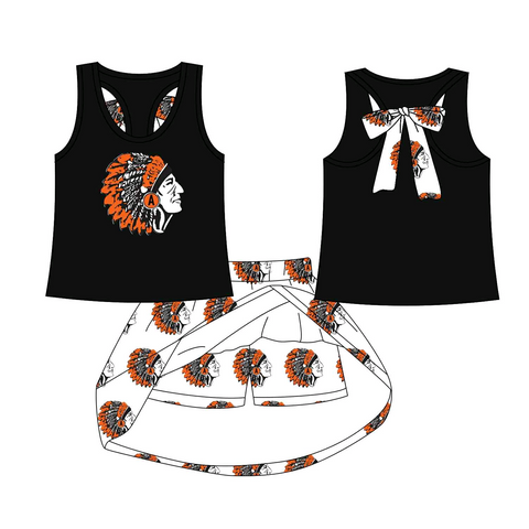 MOQ 5 pcs each style Custom Style Apaches Girls Skorts Set