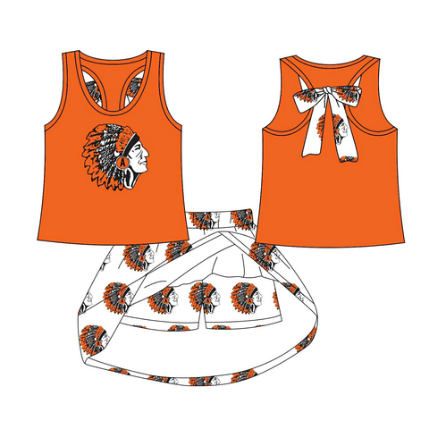 MOQ 5 pcs each style Custom Style Apaches Girls Skorts Set