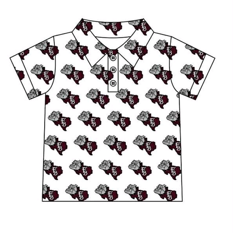 MOQ 5 pcs Custom Style FB Boys Daddy Men's Polo Shirt Top