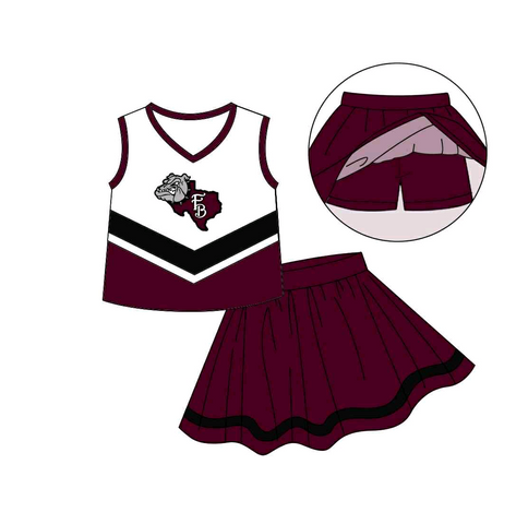 MOQ 5 pcs each style Custom Style FB Girls Skorts Set