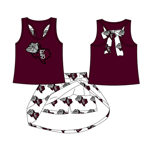 MOQ 5 pcs each style Custom Style FB Girls Skorts Set