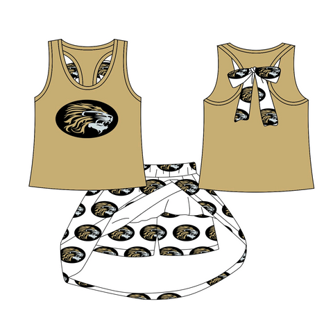 MOQ 5 pcs each style Custom Style Kaufman Lions Girls Skorts Set