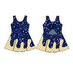 MOQ 5 pcs Custom Style Navy Blue Team Shorts Liner Girls Dress