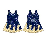 MOQ 5 pcs Custom Style Navy Blue Team Shorts Liner Girls Dress