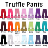 MOQ 8 pcs Custom Style Each Color Truffle Ruffles Girl's Pants