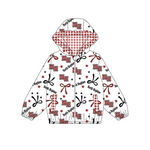 MOQ 8 pcs Custom Style Camo NH Hoodie Kids Girls Zipper Coat