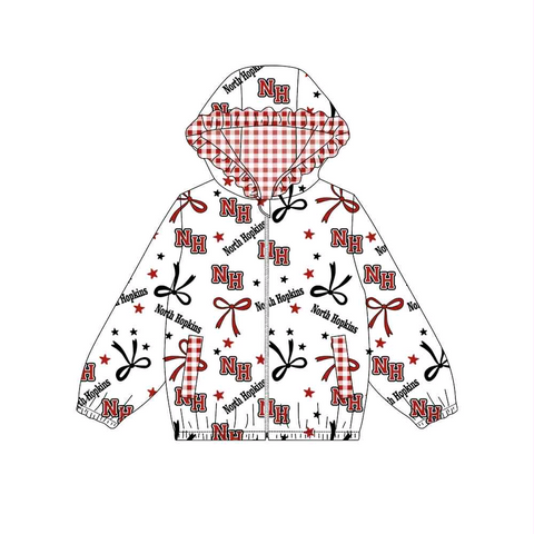 MOQ 8 pcs Custom Style Camo NH Hoodie Kids Girls Zipper Coat