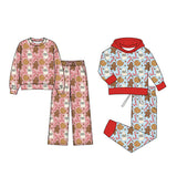 Preorder MOQ 5 pcs Each Style Christmas Cookie Milk Kids Matching Clothes