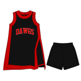 MOQ 5 pcs Custom Style School Team Dots Yoga Dress Girls Shorts Set