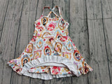 MOQ 5 pcs Custom Style Cartoon Princess Shorts Liner Girls Dress