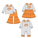 Preorder MOQ 5 pcs Each Style Baseball Bows Dots Doll Collar Kids Matching Clothes