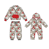 Preorder MOQ 5 pcs Each Style Christmas Santa Camo Kids Matching Clothes-2026.8.20