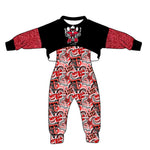 MOQ 8 PCS Custom style Wrcck Em Cartoon Jumpsuit 2 pcs Girl's set