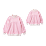 Preorder MOQ 5 pcs Each Thick Sweatshirts Light Pink Mommy And Me Clothes