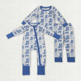 Western Boots Bows Blue Color Kids Girls Matching Clothing