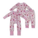 Western Boots Hat Pink Kids Girls Matching Clothing