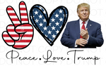 MOQ 3 pcs each style Custom Style Peace Love TRUMP Kids Clothing Styles