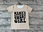 GT0185 Mama's sweet girl Leopard Girl Boy Shirt Top