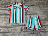 BSSO0273 Stripe Boy's Girl's Pajamas Set