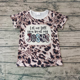 GT0196 Jesus Leopard Girl Boy Shirt Top