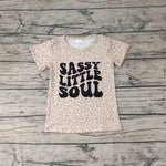 GT0184 Sassy Little Soul Leopard Girl Boy Shirt Top