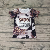 GT0194 WARNING Leopard Girl Boy Shirt Top