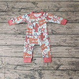 LR0307 Future Cowboy Baby Zip Sleeper Boy's Romper