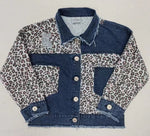 GT0203 Fashion Leopard Kids Denim Jacket